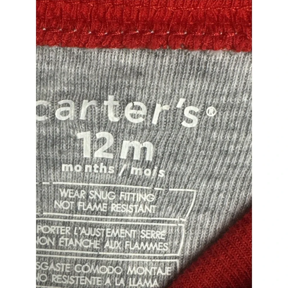 Carter's 2 Piece Snug Fit Sleepwear Pajama Set Santa Clause 12‎ months